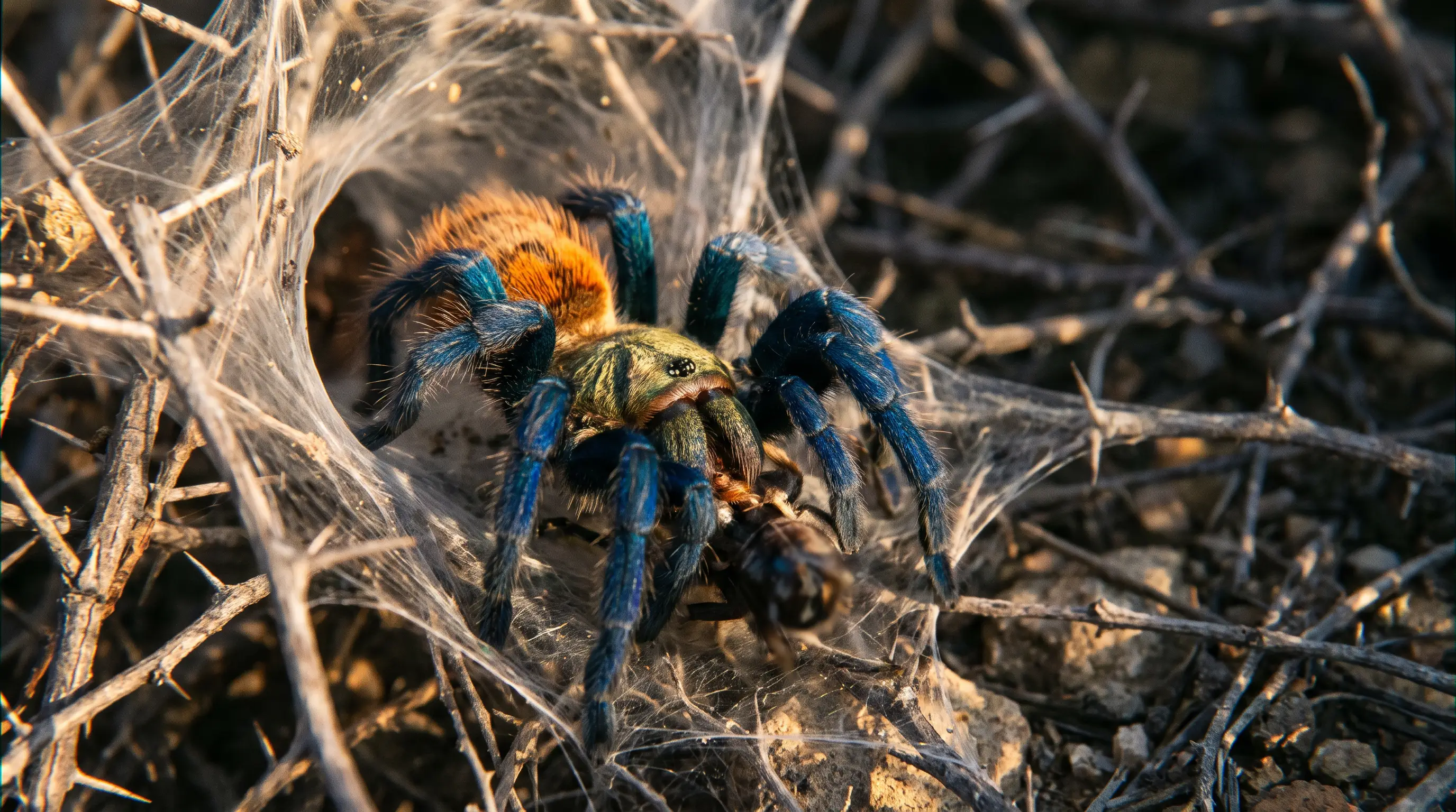 Green Bottle Blue (Chromatopelma cyaneopubescens), illustration 1